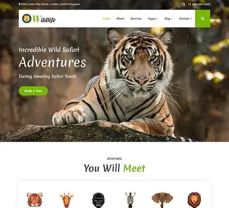 Jungle Safari WordPress Theme by SKT Themes