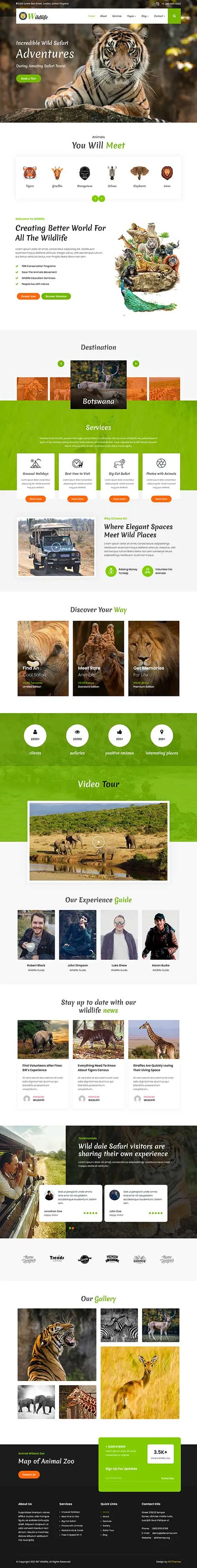 Jungle Safari WordPress Theme by SKT Themes