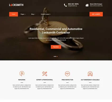 Keymaker WordPress Theme for Locksmiths and Security Experts