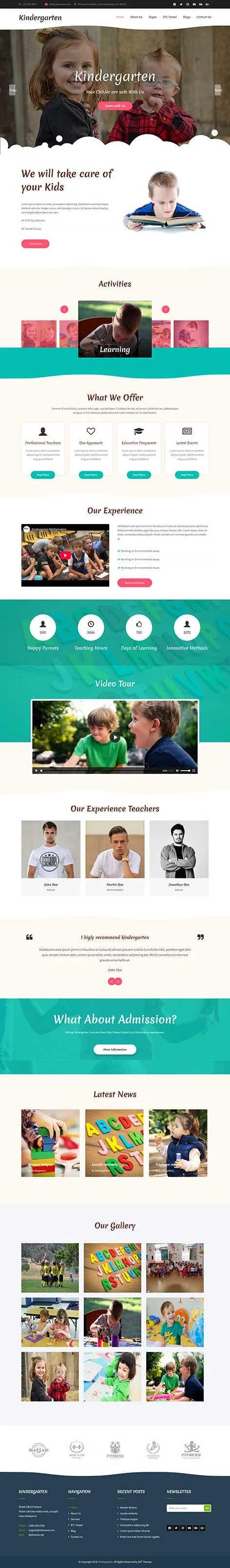 Kindergarten WordPress Theme for Preschools and Early Education