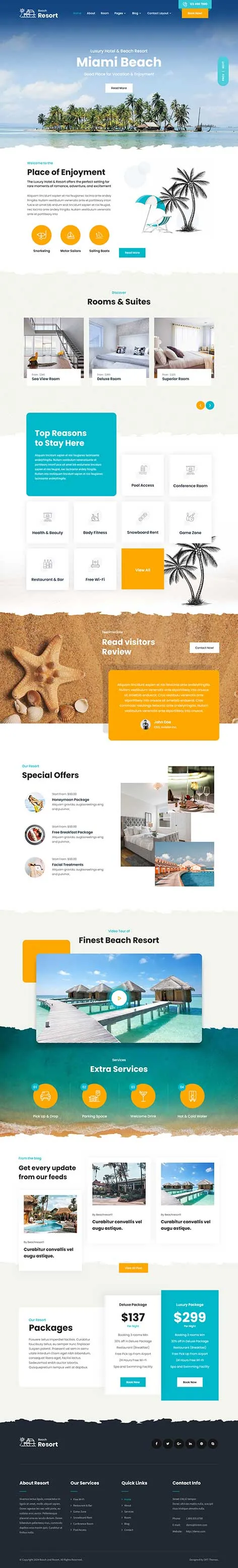 Leisure Center WordPress Theme for wellness and recreational centers