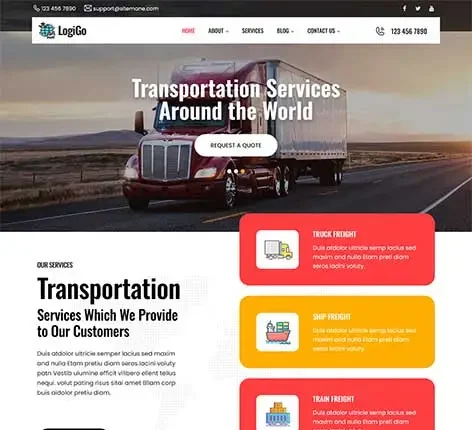 Logistics WordPress Theme