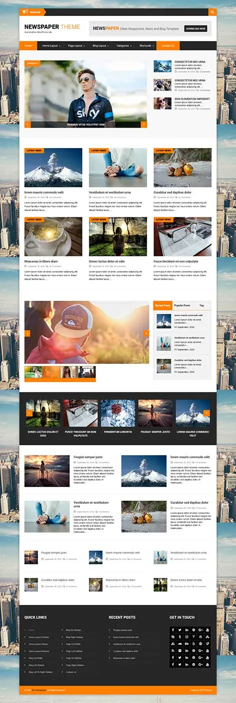 Magazine Style WordPress Theme for Editorial and News Sites