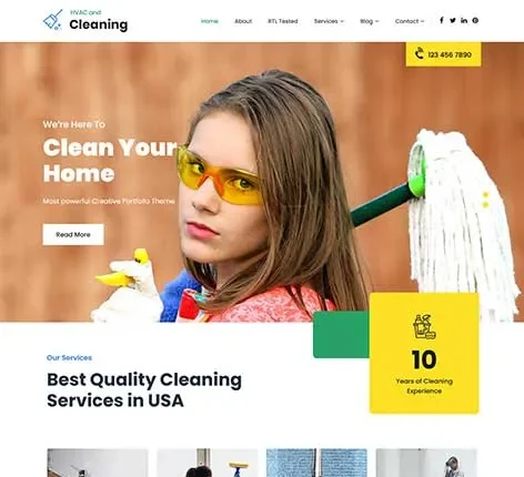Maid Service WordPress Theme for Cleaning Companies