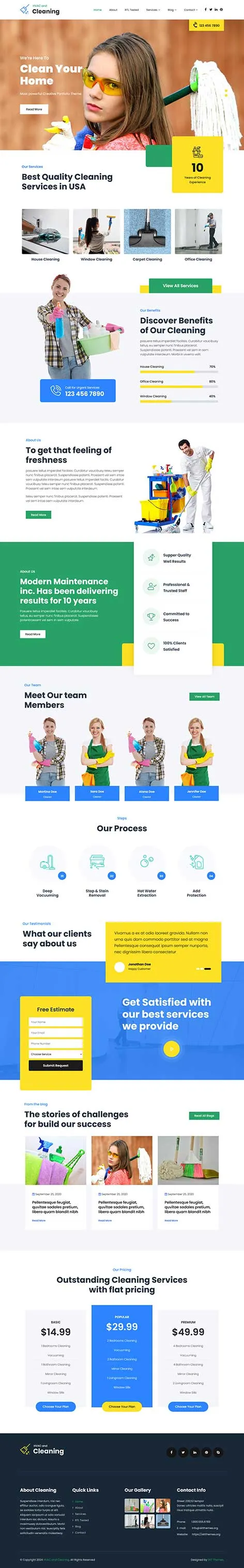 Maid Service WordPress Theme for Cleaning Companies