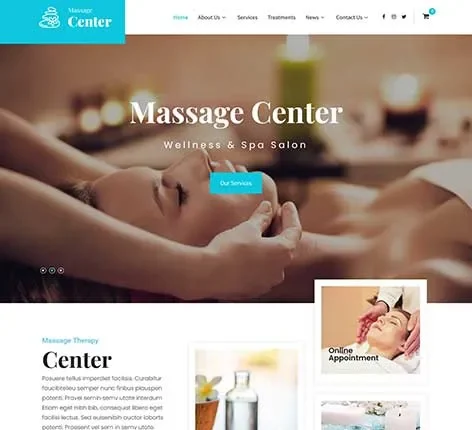 Massage Therapist WordPress Theme for Spa and Wellness Centers