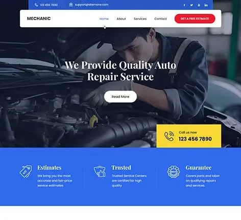 Mechanic WordPress Theme by SKT Themes – Automotive Repair Product