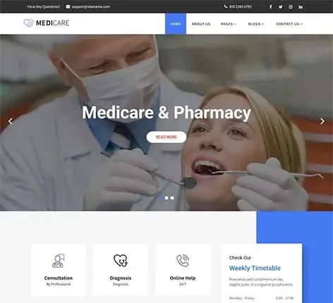 Medical Store WordPress Theme