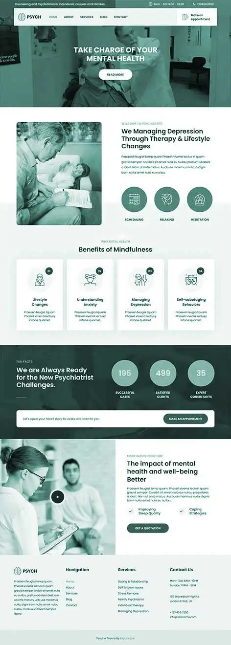 Mental Health WordPress Theme