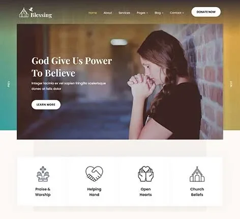 Missionary WordPress Theme for churches, outreach groups, and nonprofits