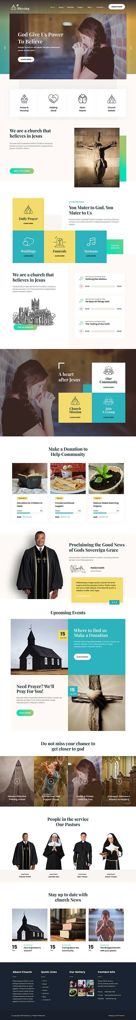 Missionary WordPress Theme for churches, outreach groups, and nonprofits