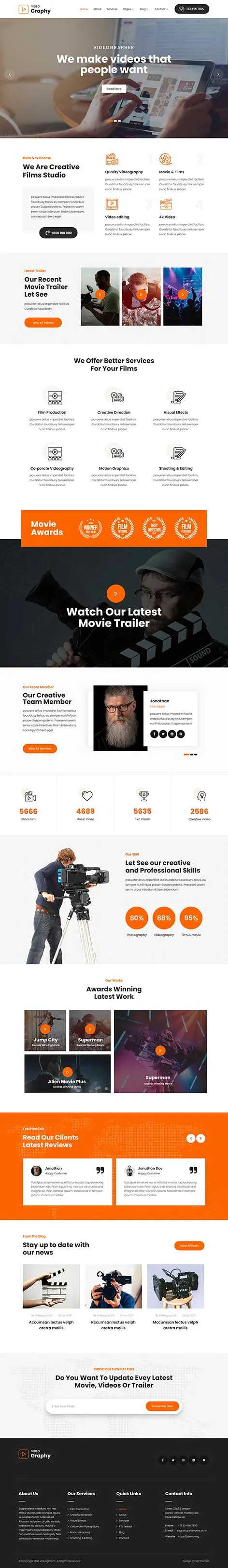 Multimedia WordPress Theme for Creators and Digital Studios