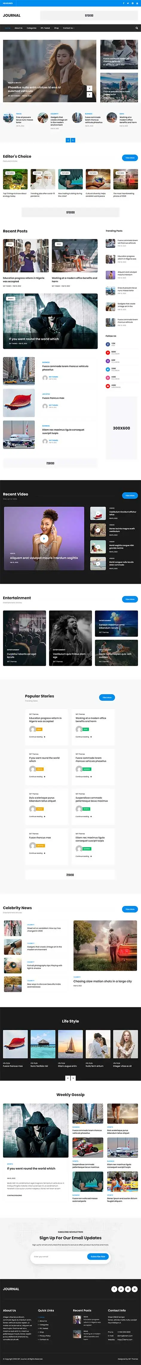 Multipurpose Ghost WordPress Theme
