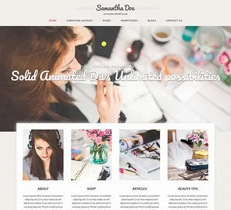 Multipurpose Girly WordPress Theme for Female Entrepreneurs and Bloggers