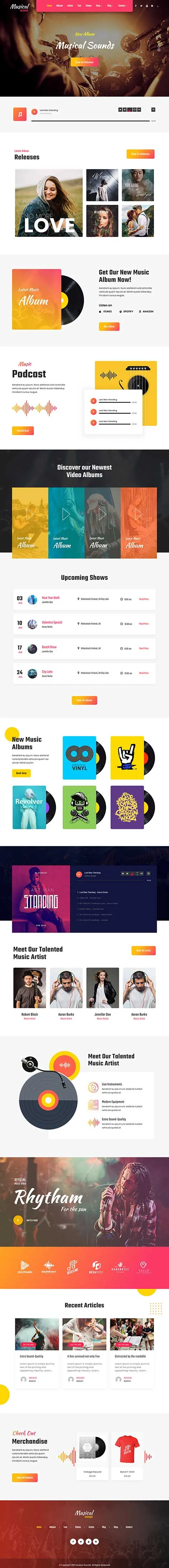 Music Band WordPress Theme for Artists and Performers