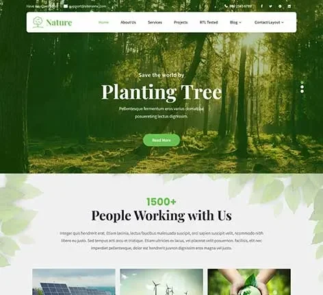 Nature Website Template by SKT Themes