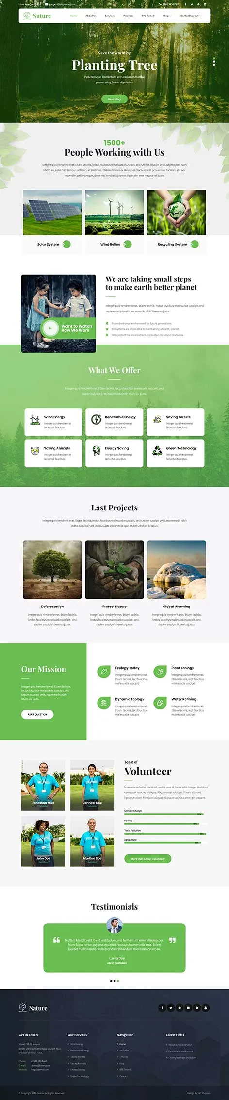 Nature Website Template by SKT Themes