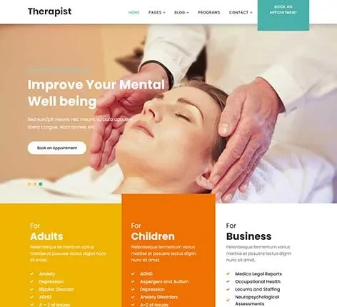 Needle therapy WordPress theme for wellness by SKT Themes