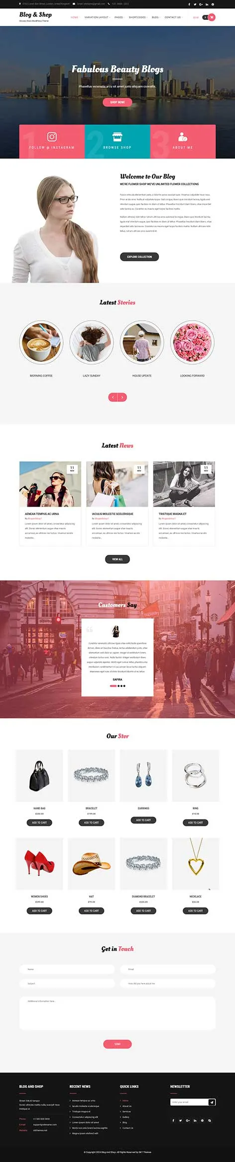 Novelist WordPress theme for authors by SKT Themes