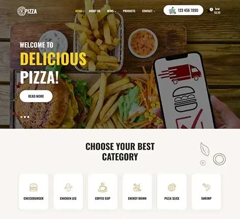 Online food ordering WordPress theme by SKT Themes