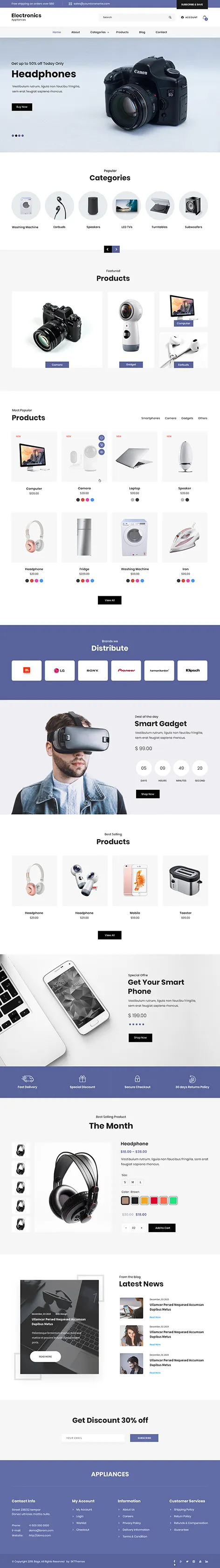 Online Shopping WordPress Theme by SKT Themes â€“ eCommerce ready template