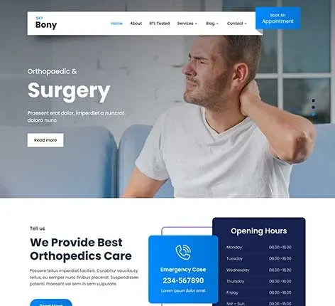 Orthopedic WordPress Theme for Bone and Joint Specialists