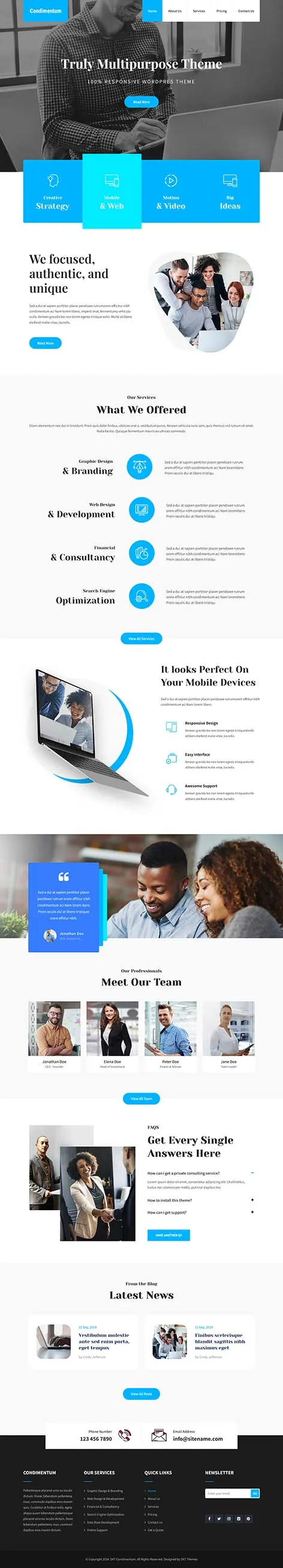 Page Builder Compatible WordPress Theme with Drag-and-Drop Support