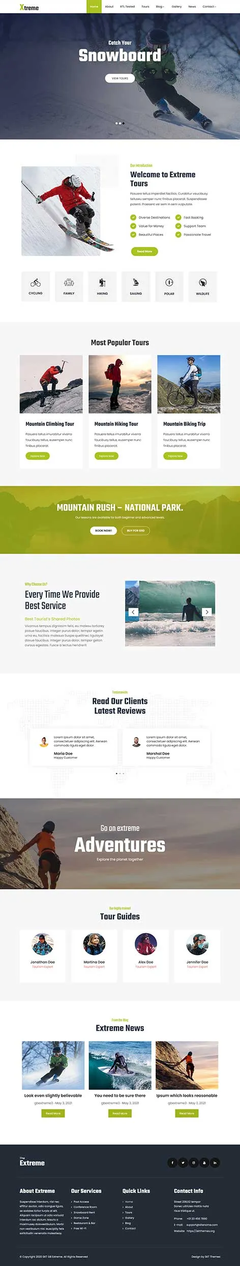 Parasailing WordPress Theme for Water Sports and Coastal Tours
