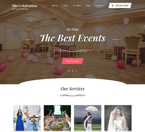 Party Rental WordPress Theme for Event Equipment and Celebration Services