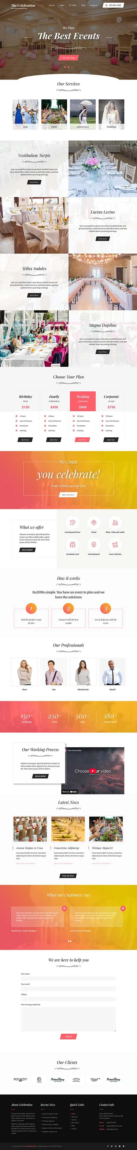 Party Rental WordPress Theme for Event Equipment and Celebration Services