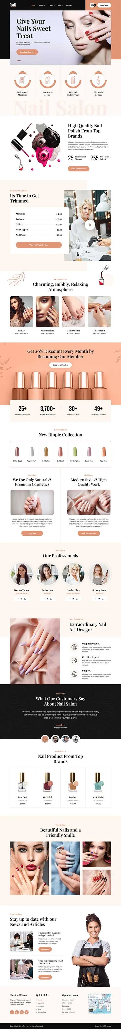 Pedicure WordPress Theme for Nail Salons and Beauty Bars