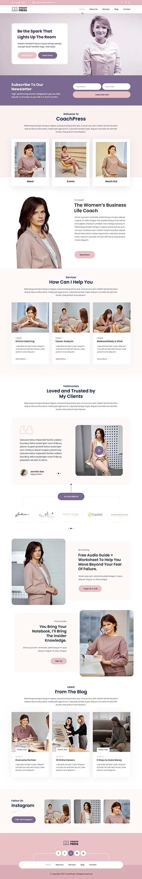 Personal Development WordPress Theme for Life Coaches and Motivational Experts