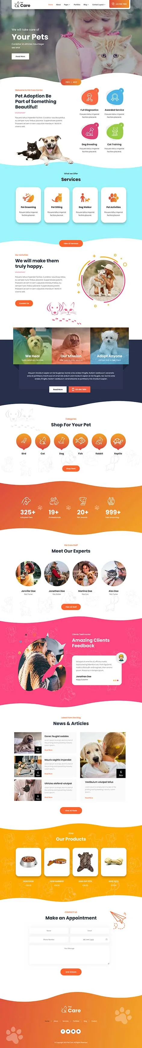 Pet Adoption WordPress Theme for Rescue Centers and Animal Shelters