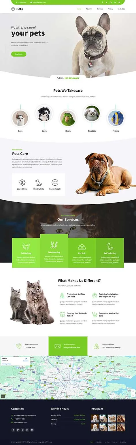 Pet Shop WordPress Theme for Pet Stores and Animal Care Services