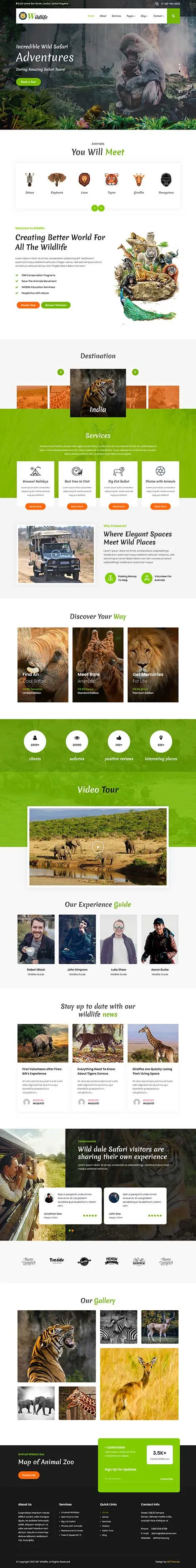 Petting Zoo WordPress Theme for Animal Parks and Farms