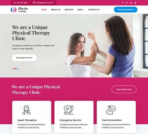Physiotherapy WordPress Theme for Rehab and Wellness Clinics