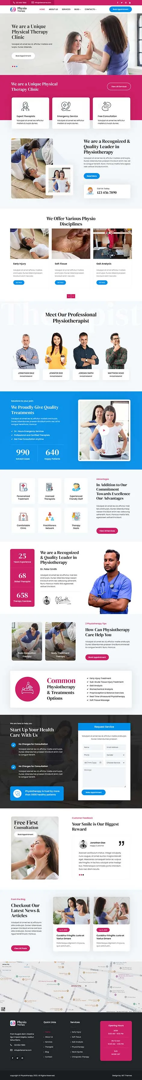 Physiotherapy WordPress Theme for Rehab and Wellness Clinics