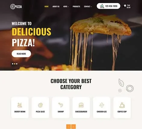 Pizza Delivery WordPress Theme for Pizzerias and Food Orders