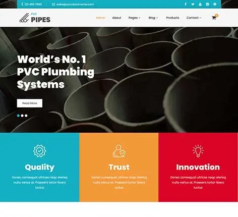 Plumbing parts WordPress theme for eCommerce by SKT Themes