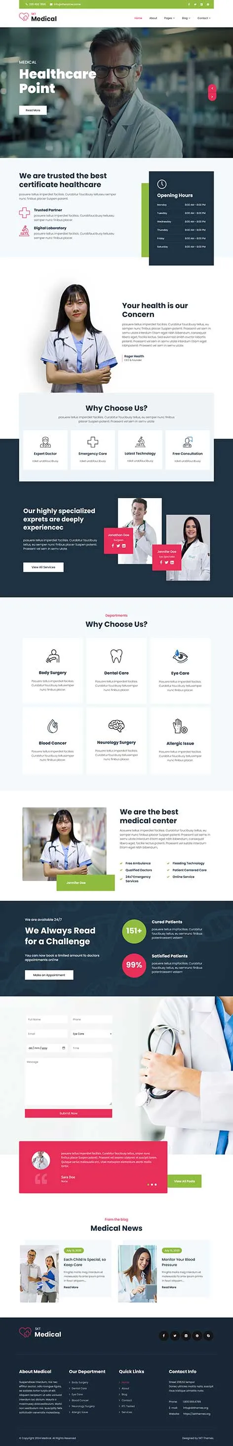 Polyclinic WordPress Theme for Multi-Specialty Clinics