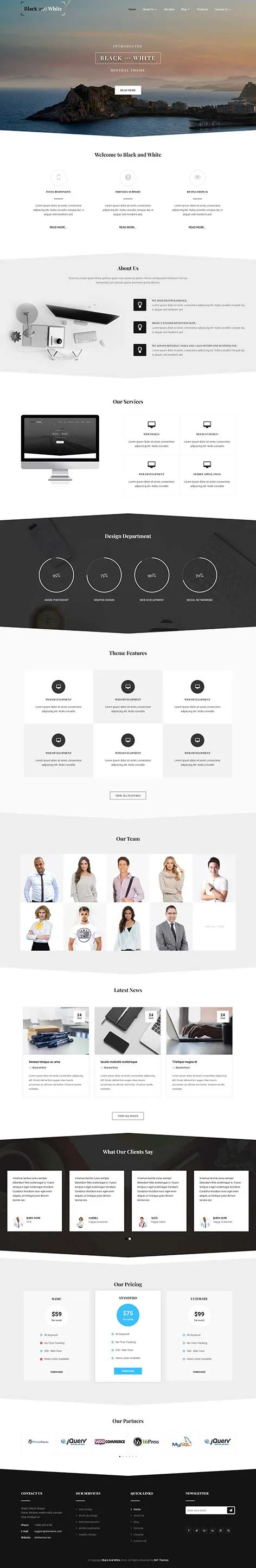 Pre Designed WordPress Theme for Ready-Made Website Layouts