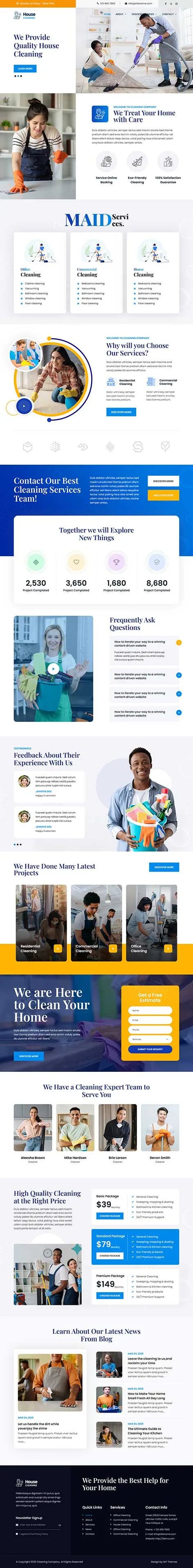 Pressure Washing Service WordPress Theme for exterior cleaning businesses