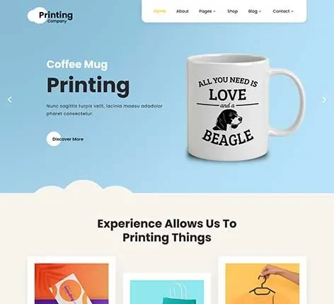 Printing WordPress Theme for Print Shops and Designers