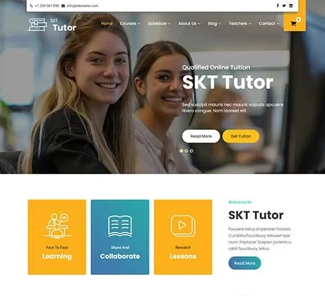 Private Tutor WordPress Theme for Education and Coaching