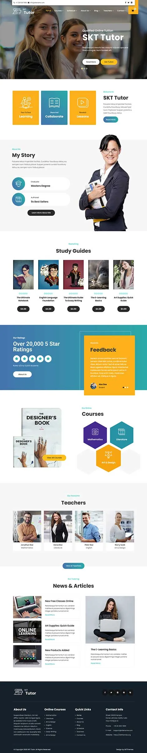 Private Tutor WordPress Theme for Education and Coaching