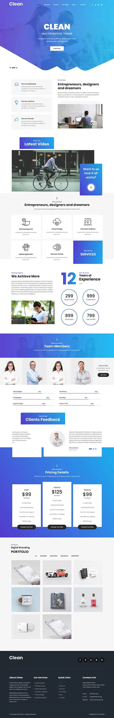 Ready Made WordPress Theme for Professionals and Small Businesses