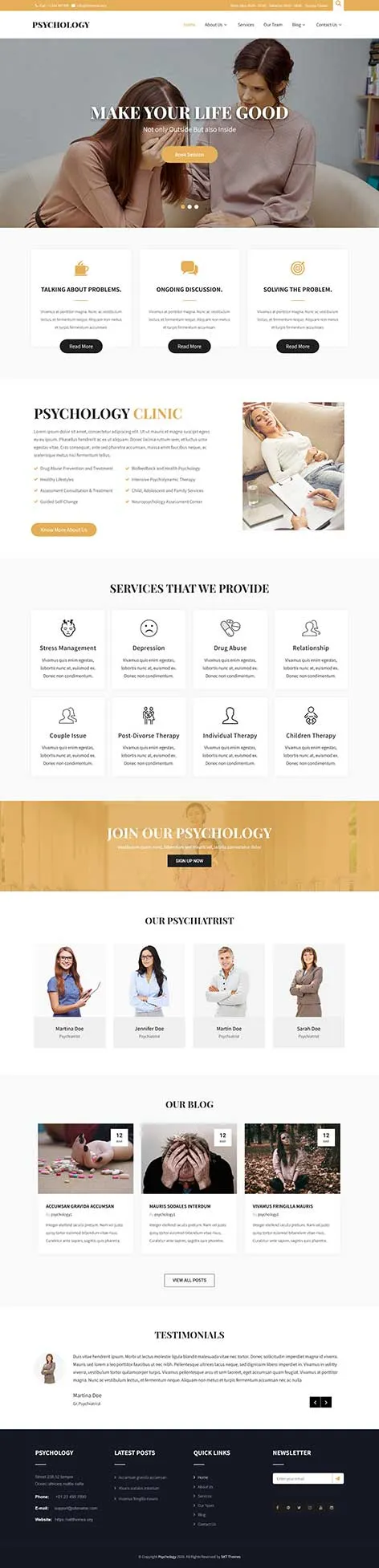 Psychology WordPress Theme for Therapists and Mental Health Experts