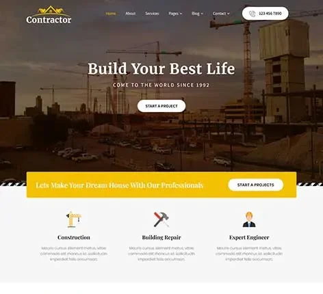 Railing Contractor WordPress Theme for metalwork and home improvement services