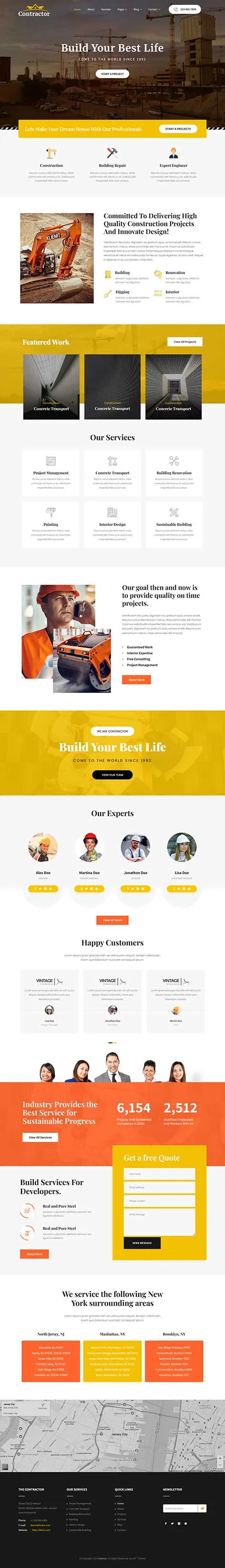 Railing Contractor WordPress Theme for metalwork and home improvement services