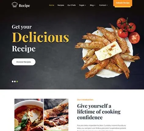 Recipe Blog WordPress Theme for Culinary Enthusiasts